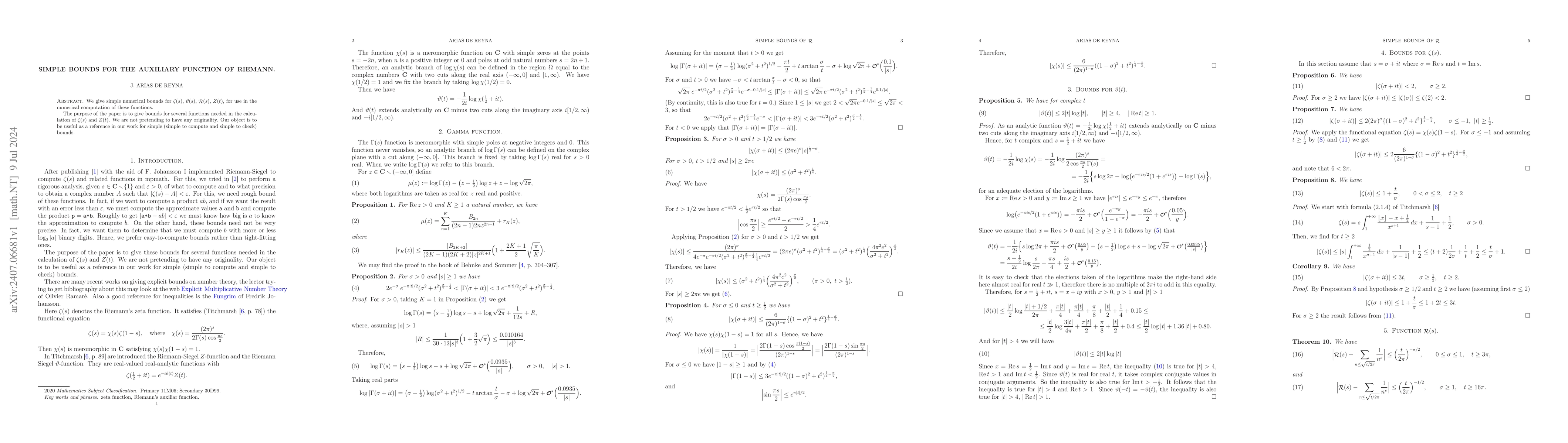 Thumbnail for Simple bounds for the auxiliary function of Riemann