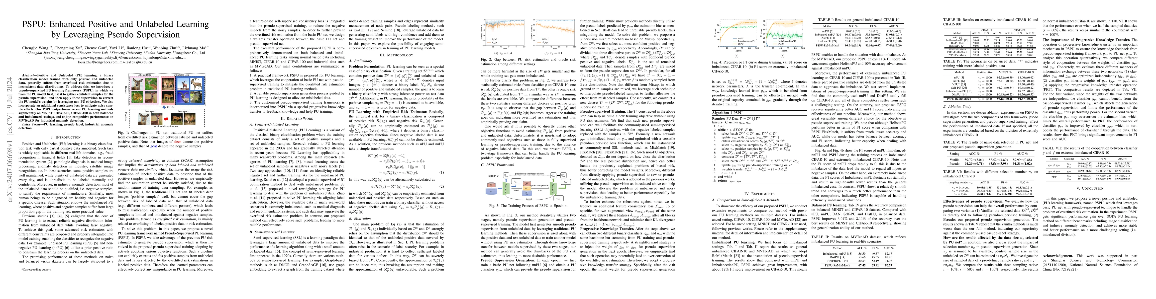 Thumbnail for PSPU: Enhanced Positive and Unlabeled Learning by Leveraging Pseudo
  Supervision