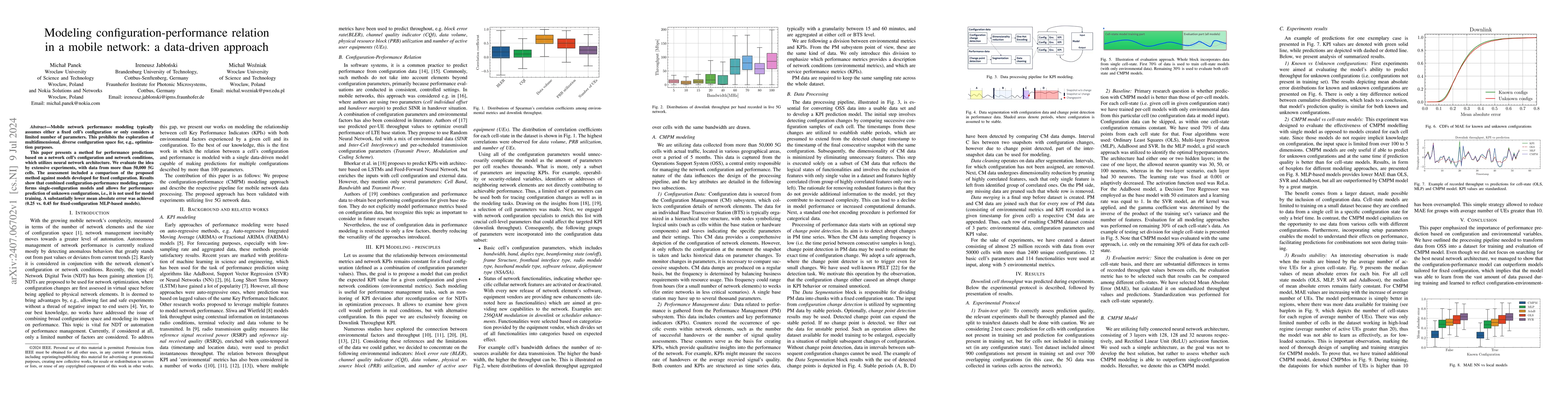 Thumbnail for Modeling configuration-performance relation in a mobile network: a
  data-driven approach