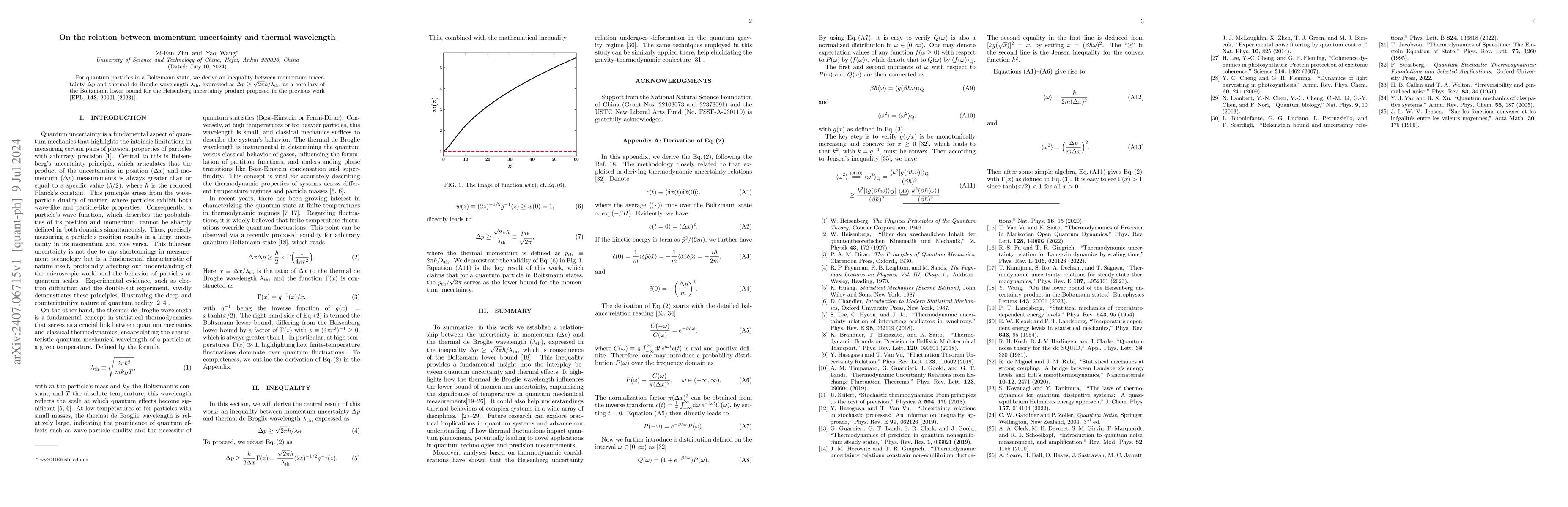 Thumbnail for On the relation between momentum uncertainty and thermal wavelength