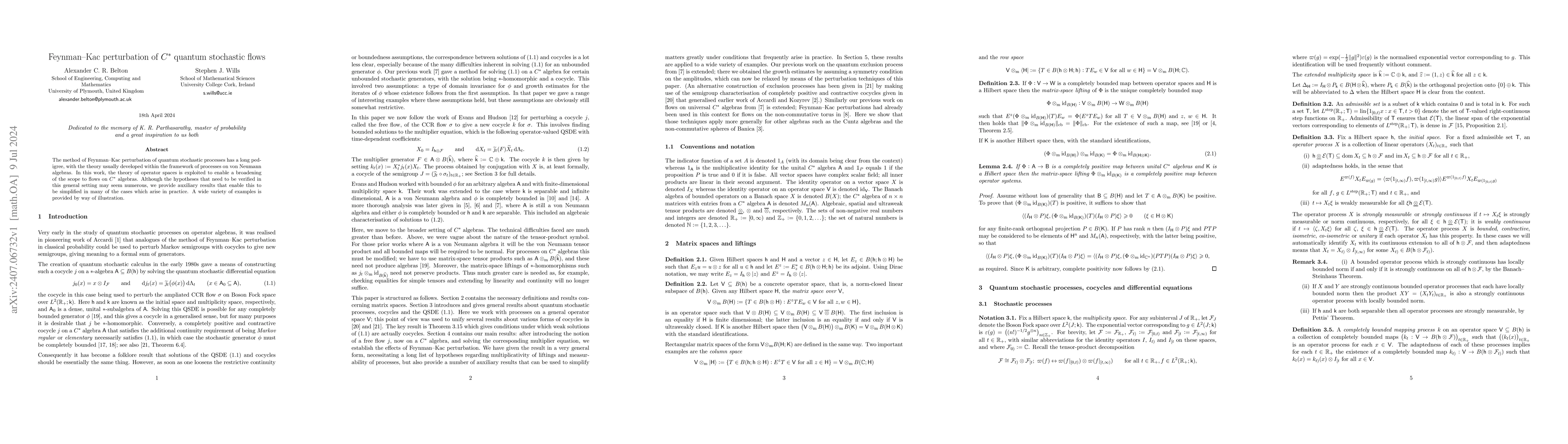 Thumbnail for Feynman-Kac perturbation of $C^*$ quantum stochastic flows