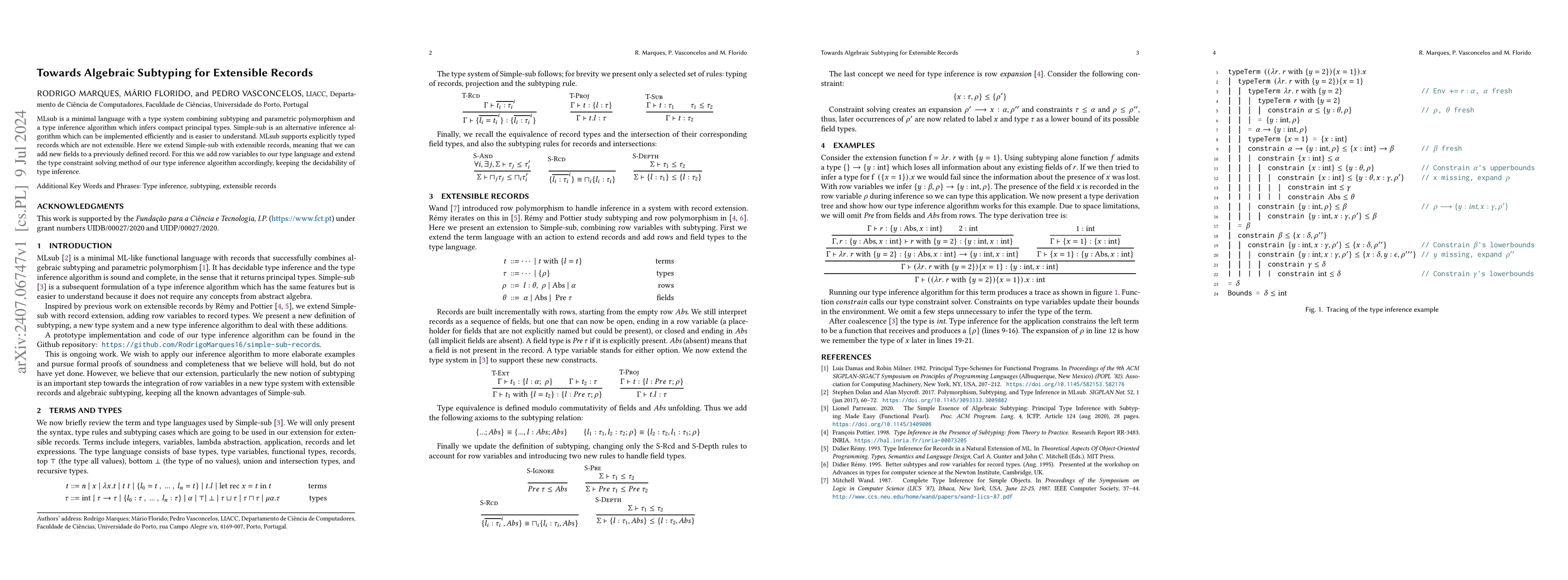 Thumbnail for Towards Algebraic Subtyping for Extensible Records