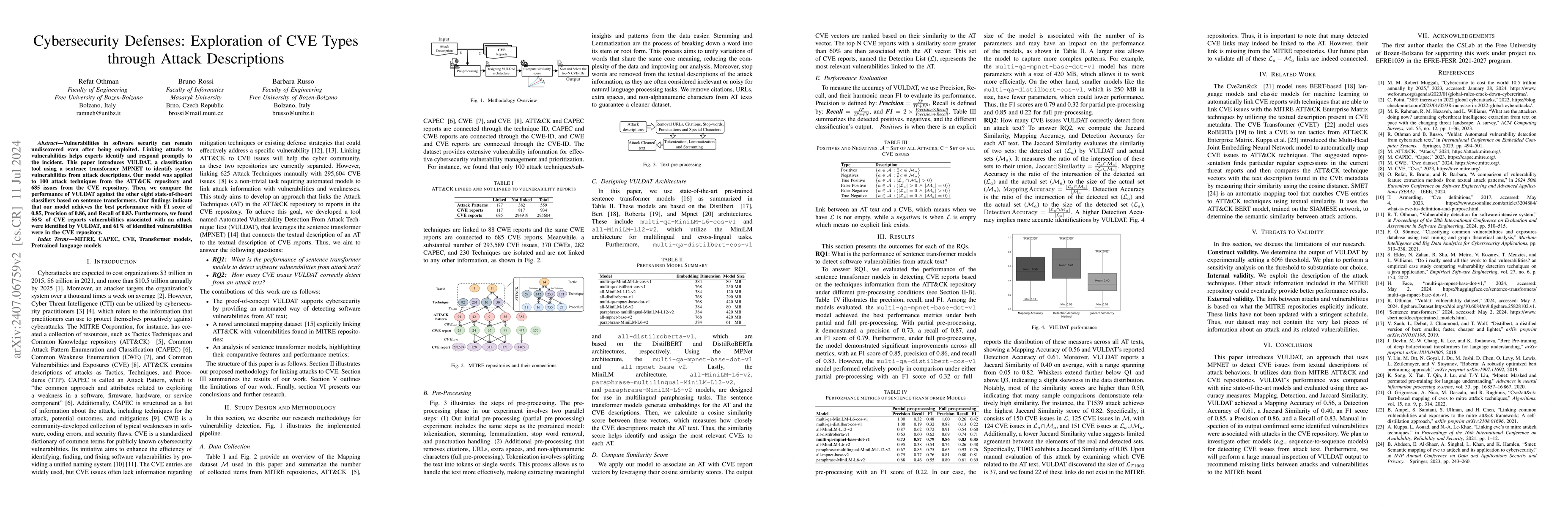 Thumbnail for Cybersecurity Defenses: Exploration of CVE Types through Attack
  Descriptions