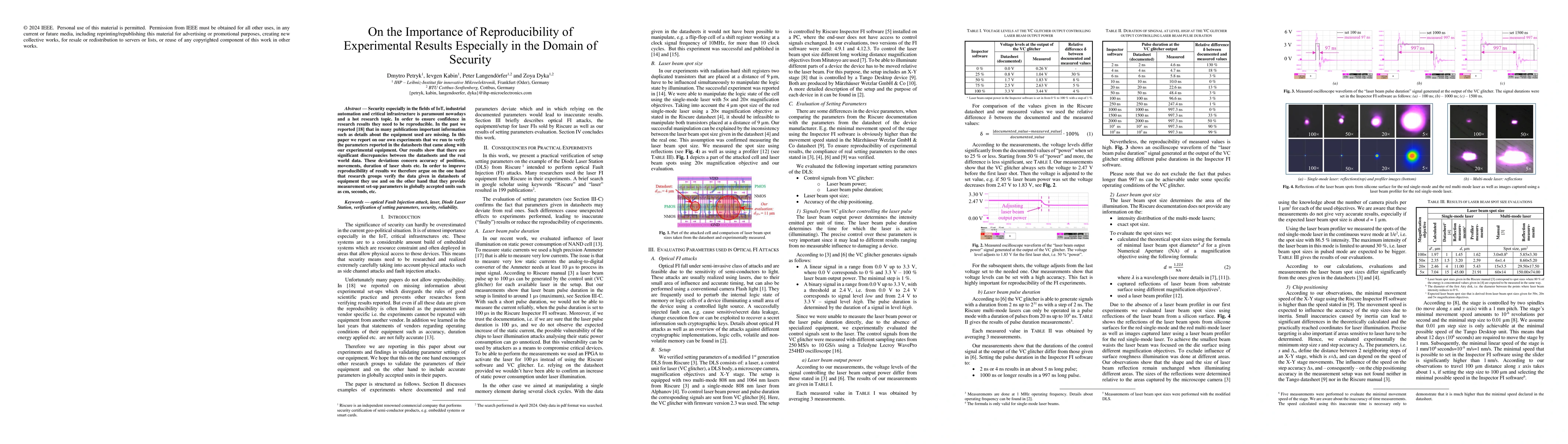 Thumbnail for On the Importance of Reproducibility of Experimental Results Especially
  in the Domain of Security