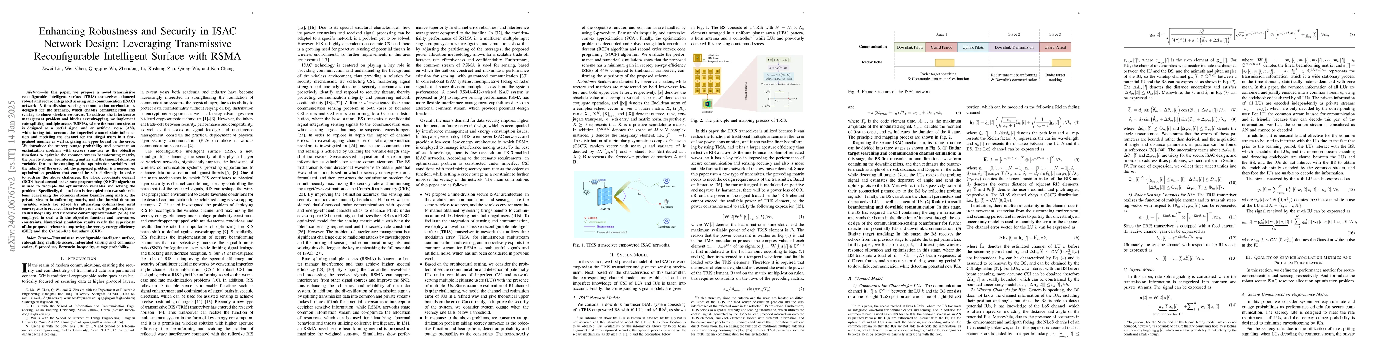 Thumbnail for Enhancing Robustness and Security in ISAC Network Design: Leveraging
  Transmissive Reconfigurable Intelligent Surface with RSMA