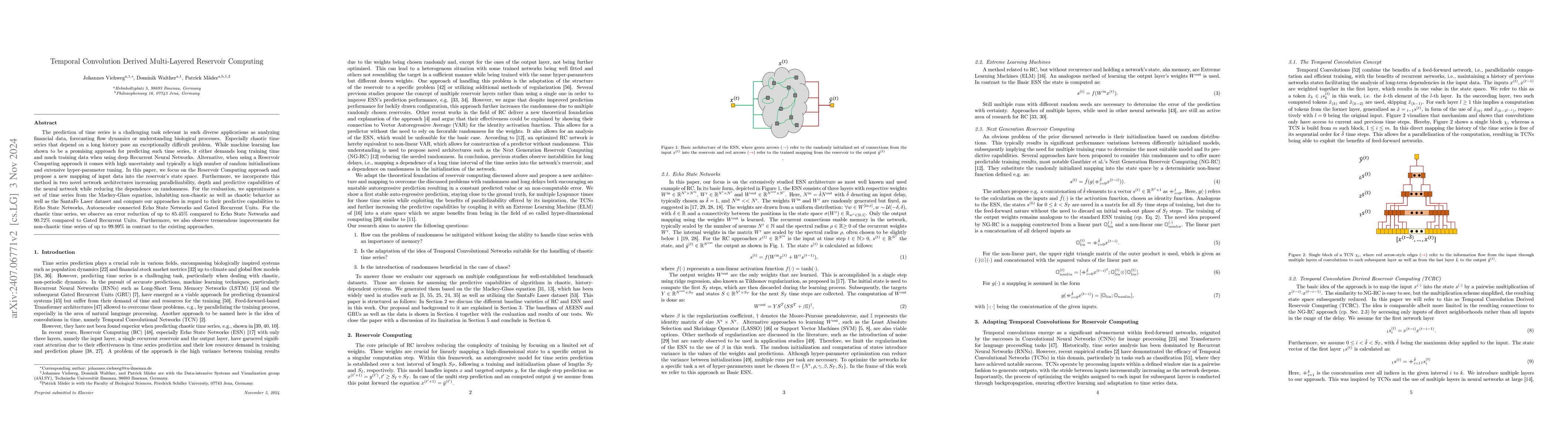 Thumbnail for Temporal Convolution Derived Multi-Layered Reservoir Computing