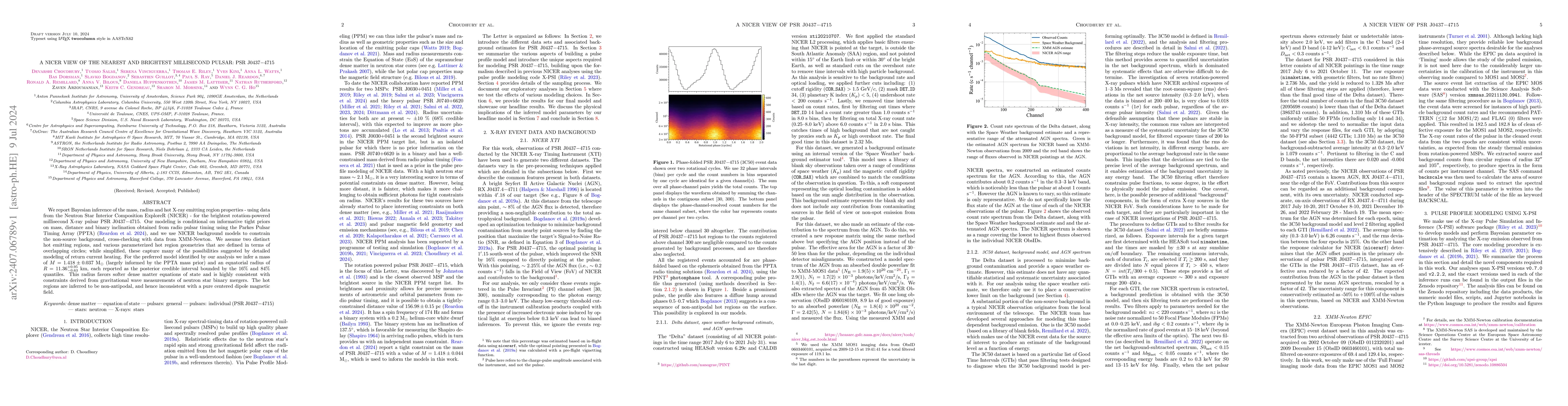Thumbnail for A NICER View of the Nearest and Brightest Millisecond Pulsar: PSR
  J0437$\unicode{x2013}$4715