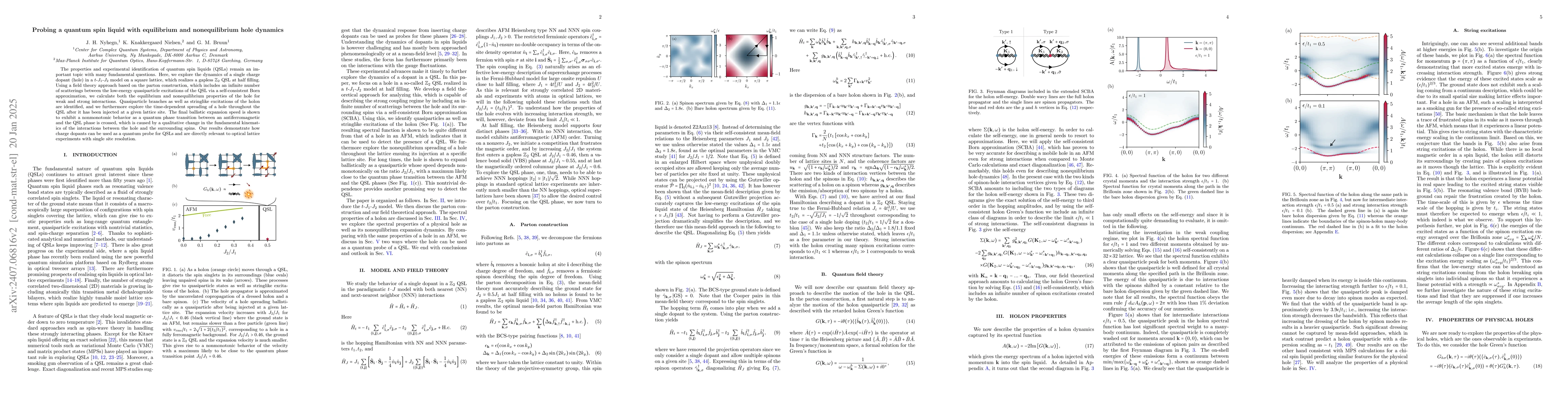 Thumbnail for Probing a quantum spin liquid with equilibrium and non-equilibrium hole
  dynamics