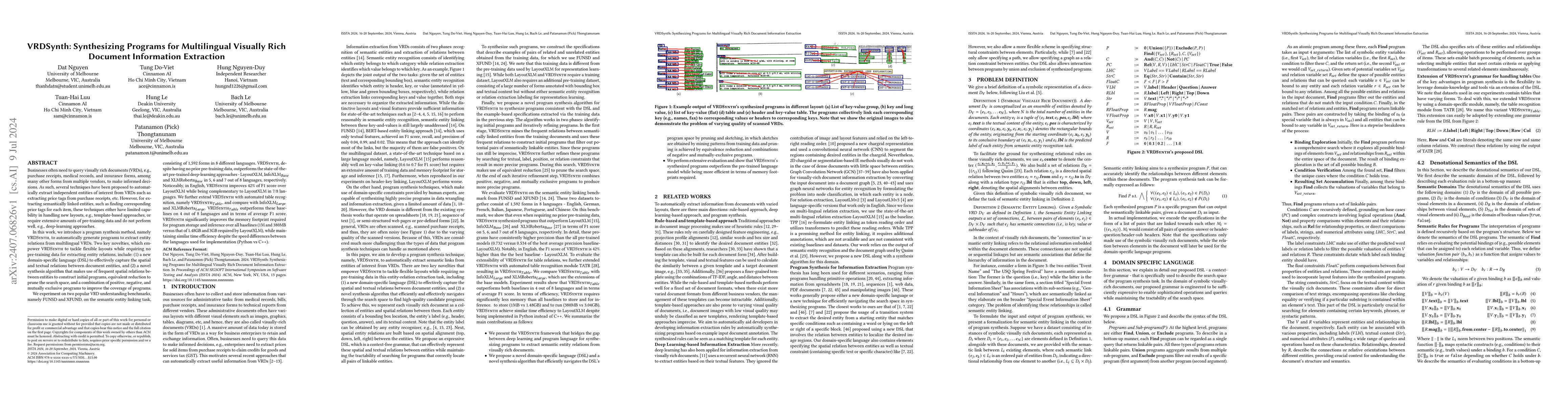 Thumbnail for VRDSynth: Synthesizing Programs for Multilingual Visually Rich Document
  Information Extraction
