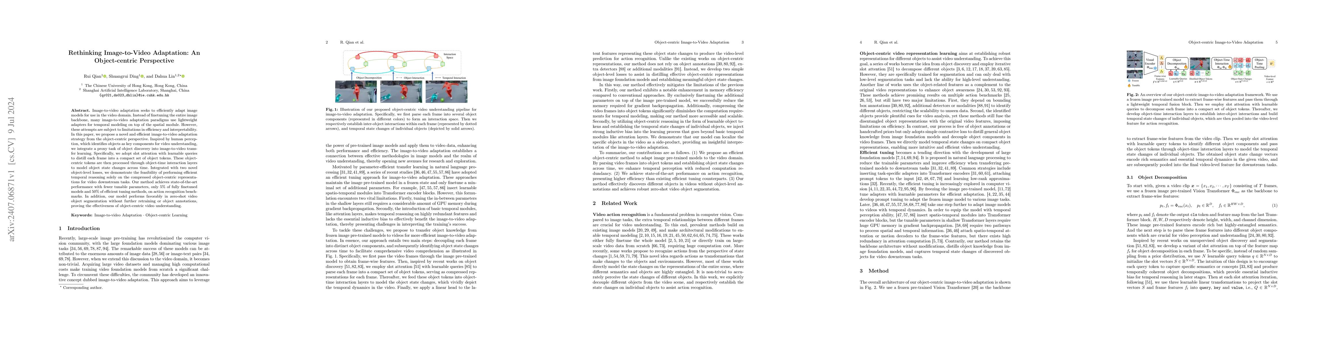 Thumbnail for Rethinking Image-to-Video Adaptation: An Object-centric Perspective