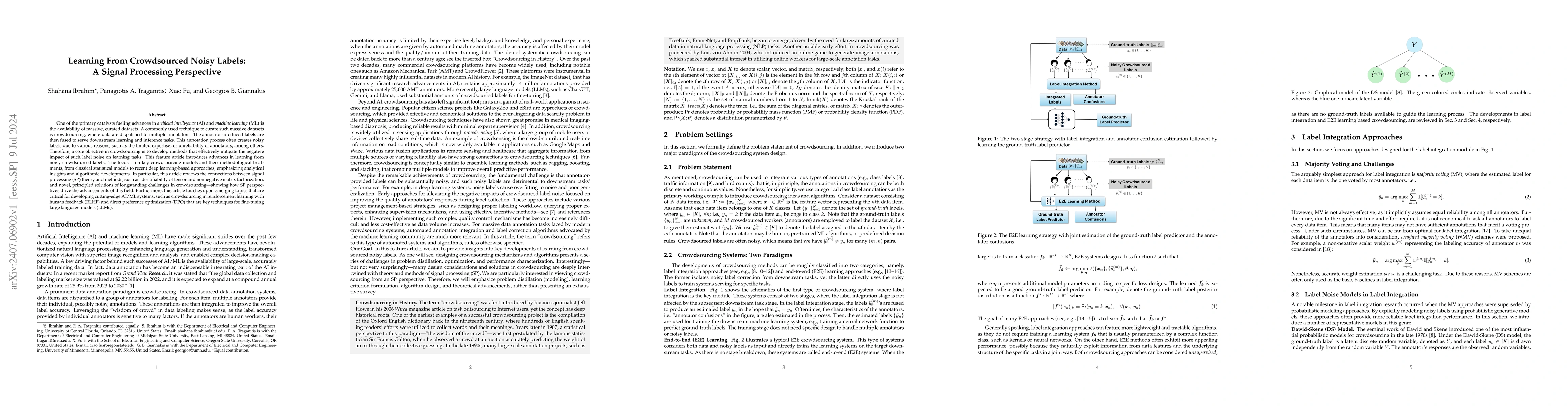 Thumbnail for Learning From Crowdsourced Noisy Labels: A Signal Processing Perspective