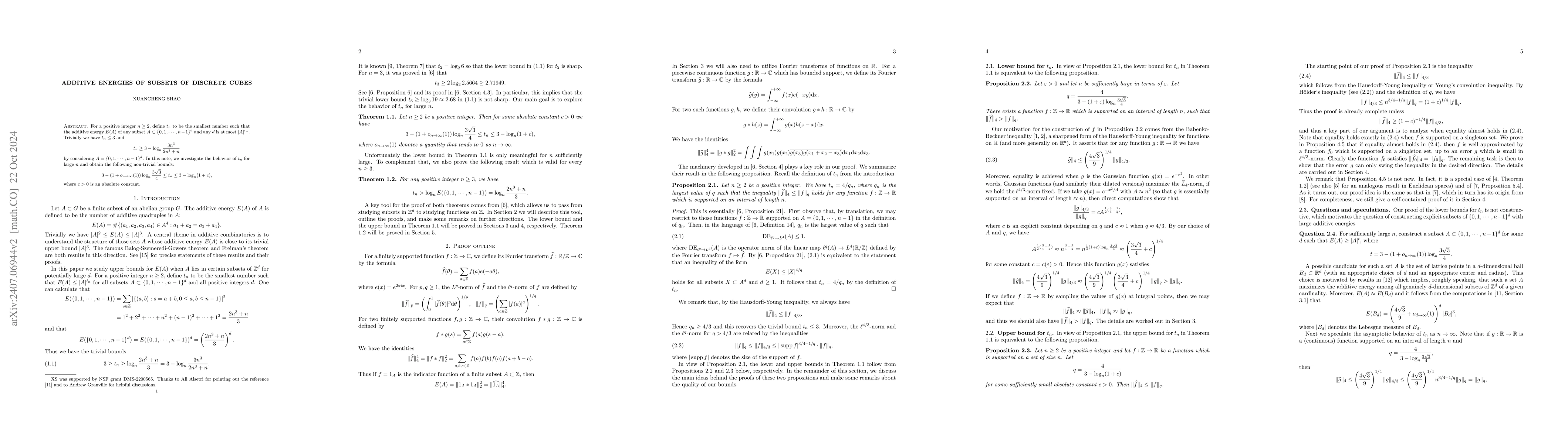 Thumbnail for Additive energies of subsets of discrete cubes