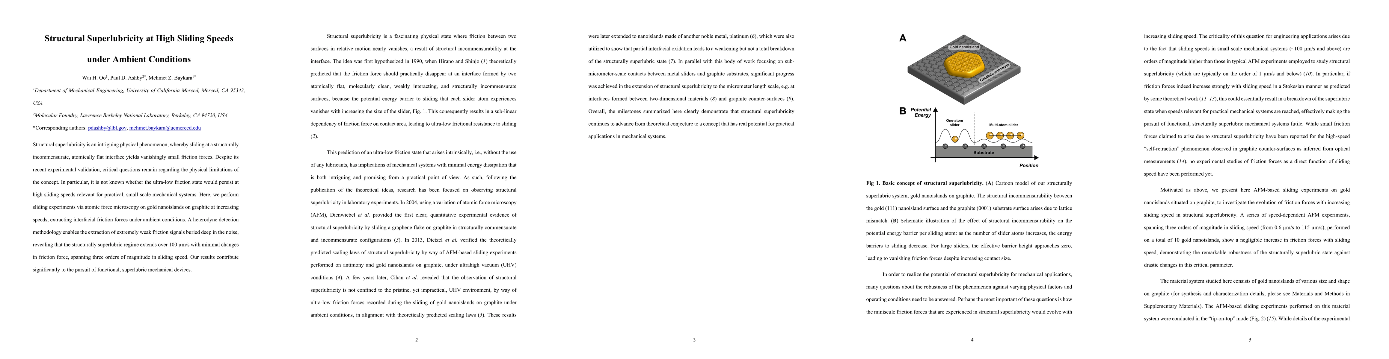 Thumbnail for Structural Superlubricity at High Sliding Speeds under Ambient
  Conditions