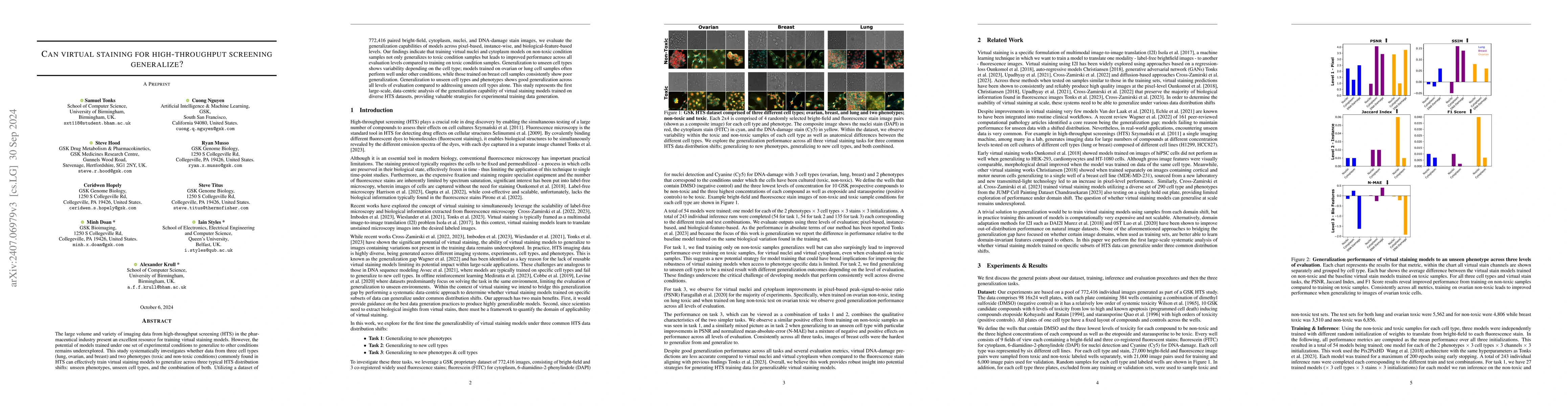 Thumbnail for Can virtual staining for high-throughput screening generalize?