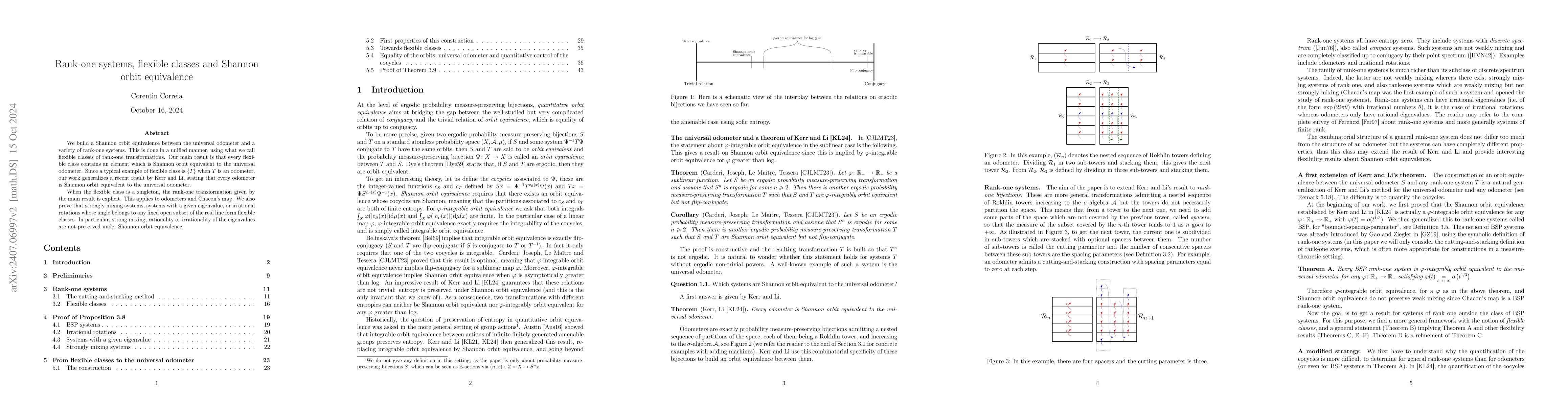 Thumbnail for Rank-one systems, flexible classes and Shannon orbit equivalence