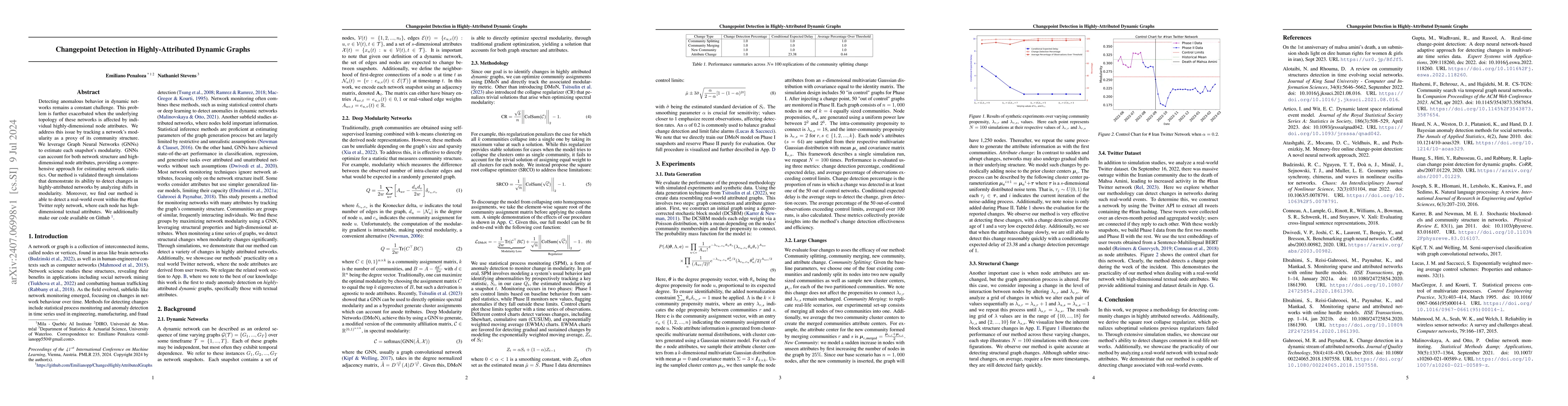 Thumbnail for Changepoint Detection in Highly-Attributed Dynamic Graphs
