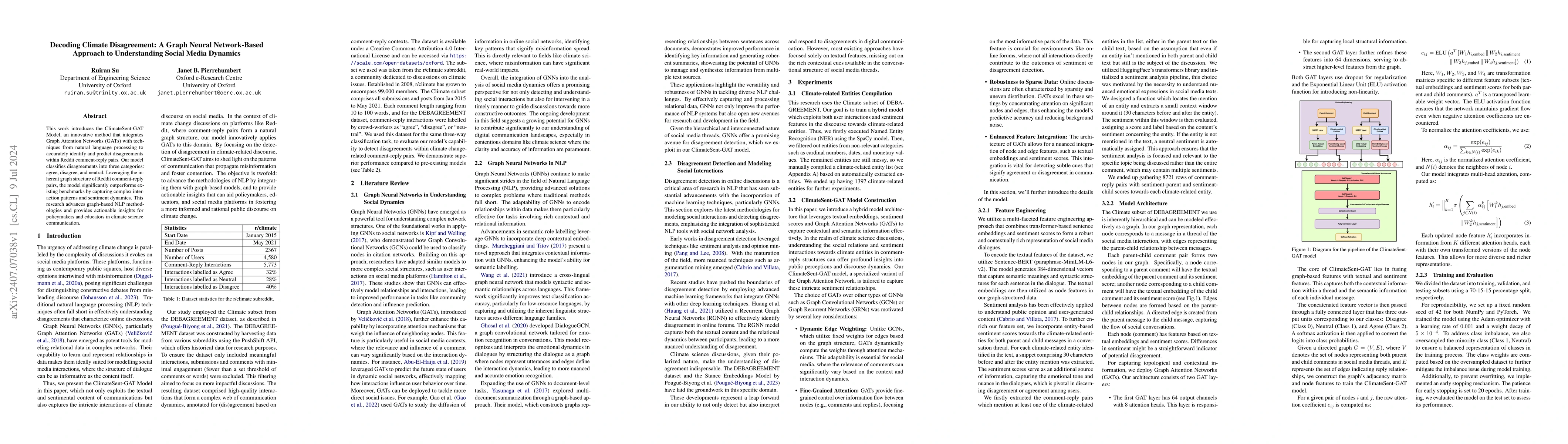 Thumbnail for Decoding Climate Disagreement: A Graph Neural Network-Based Approach to
  Understanding Social Media Dynamics