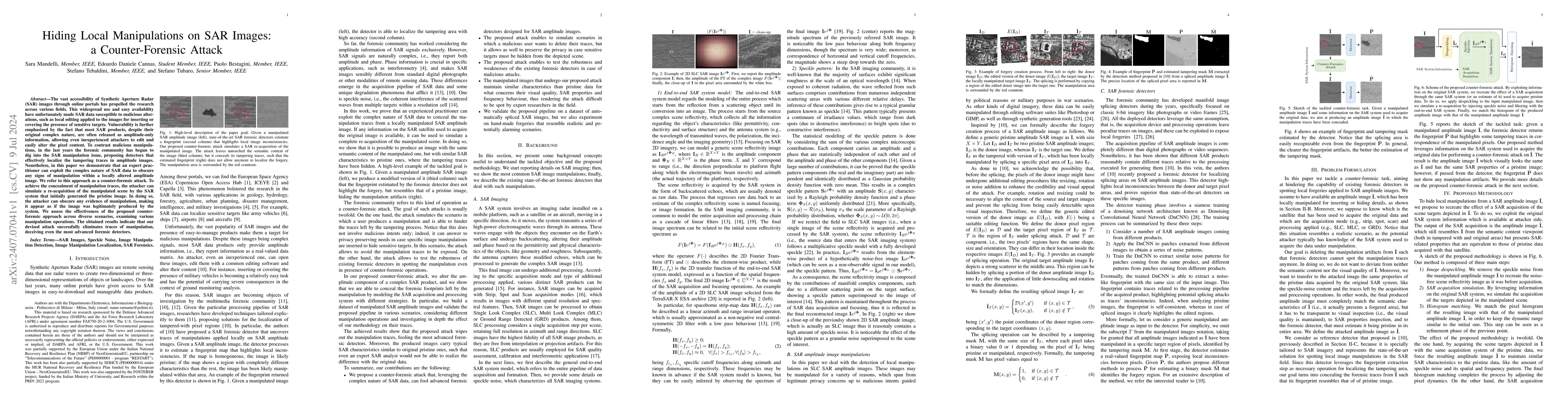 Thumbnail for Hiding Local Manipulations on SAR Images: a Counter-Forensic Attack