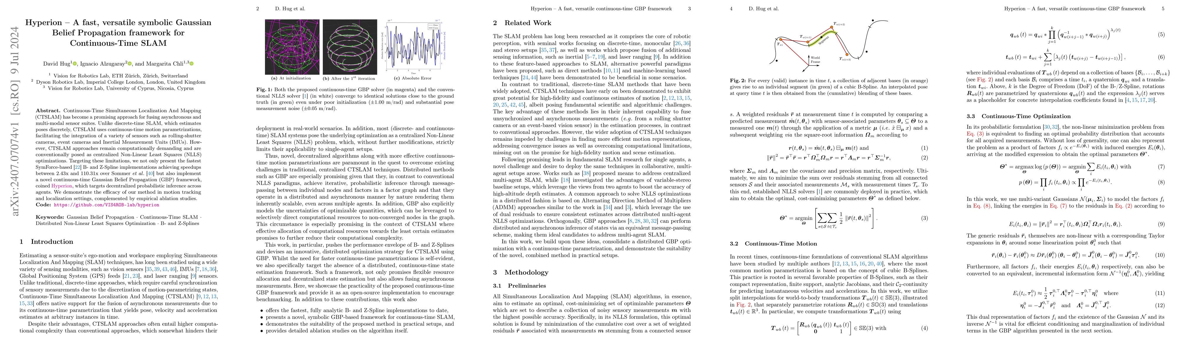 Thumbnail for Hyperion -- A fast, versatile symbolic Gaussian Belief Propagation
  framework for Continuous-Time SLAM