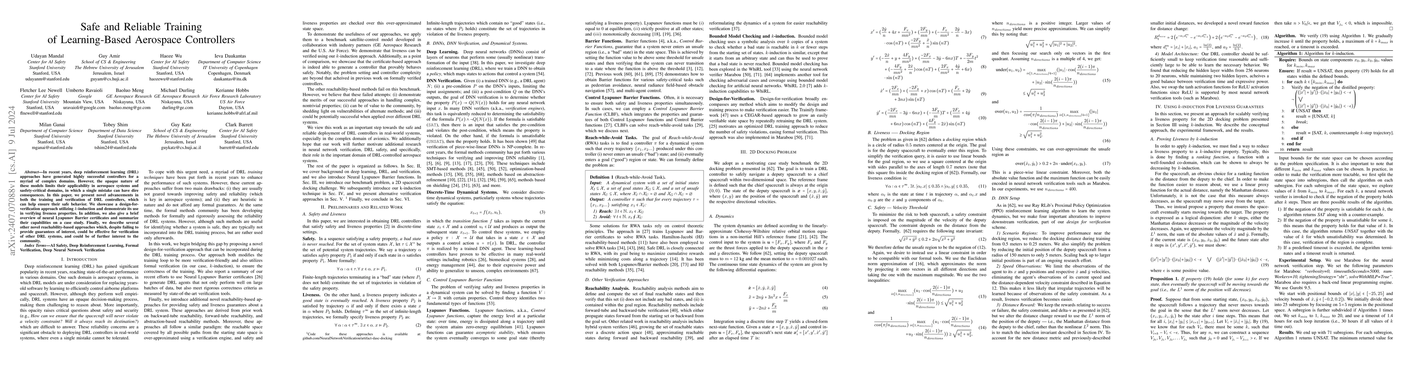 Thumbnail for Safe and Reliable Training of Learning-Based Aerospace Controllers