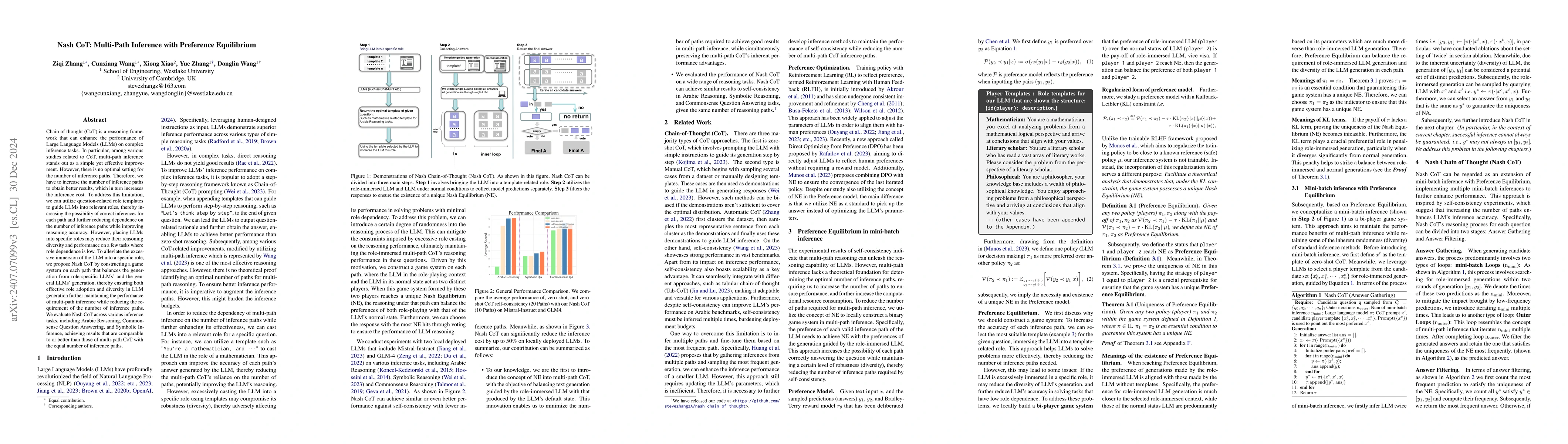 Thumbnail for Nash CoT: Multi-Path Inference with Preference Equilibrium