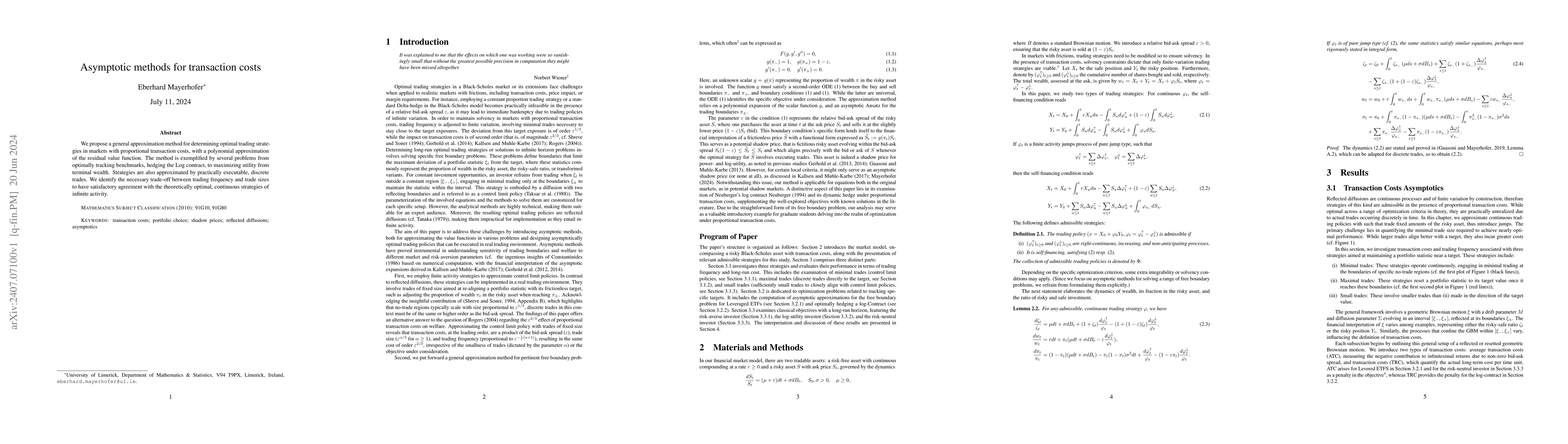 Thumbnail for Asymptotic methods for transaction costs