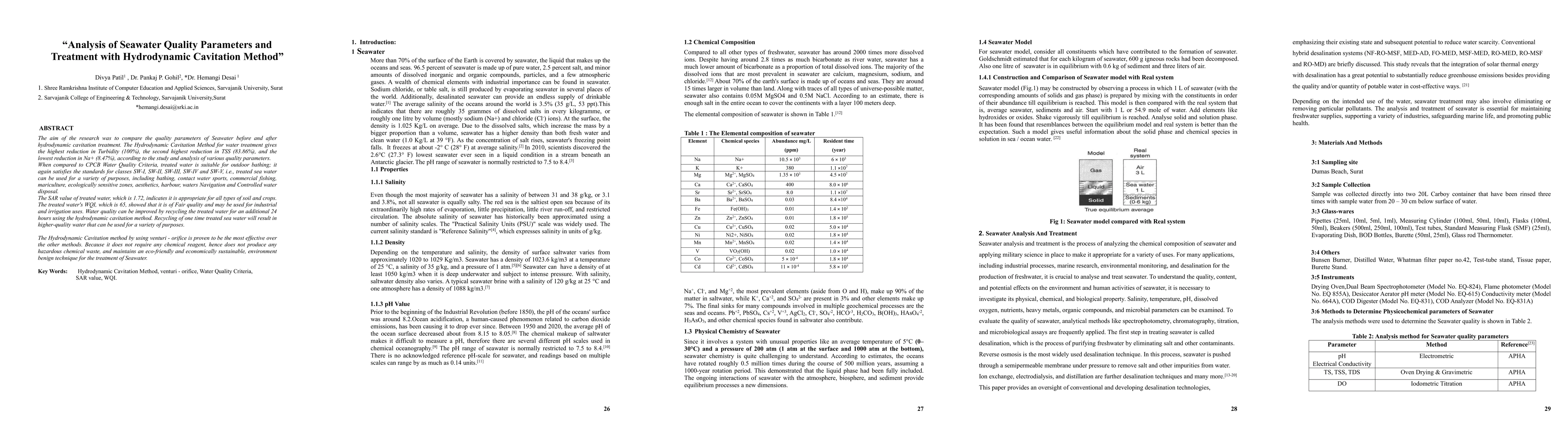 Thumbnail for Analysis of Seawater Quality Parameter and Treatment with Hydrodynamic
  Cavitation Method