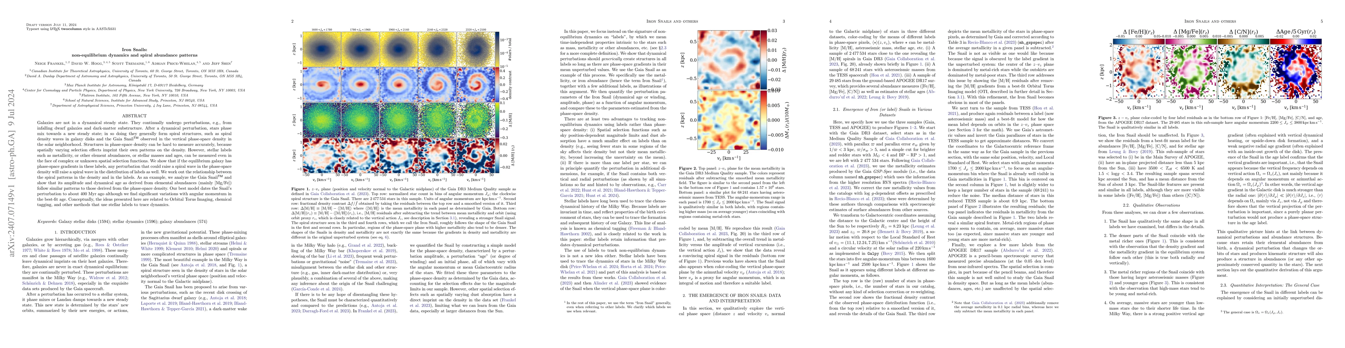 Thumbnail for Iron Snails: non-equilibrium dynamics and spiral abundance patterns