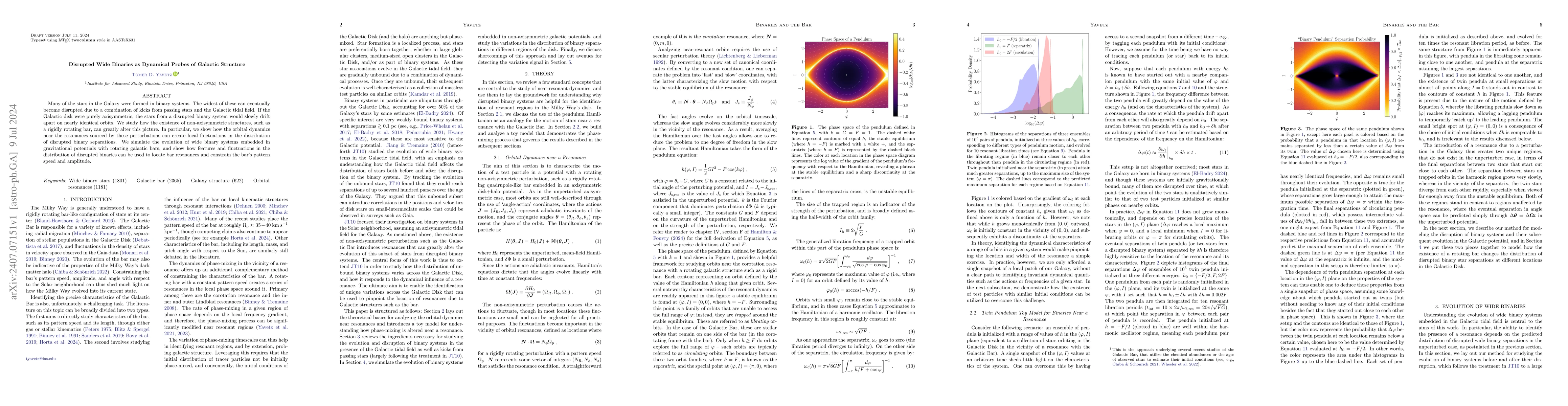 Thumbnail for Disrupted Wide Binaries as Dynamical Probes of Galactic Structure