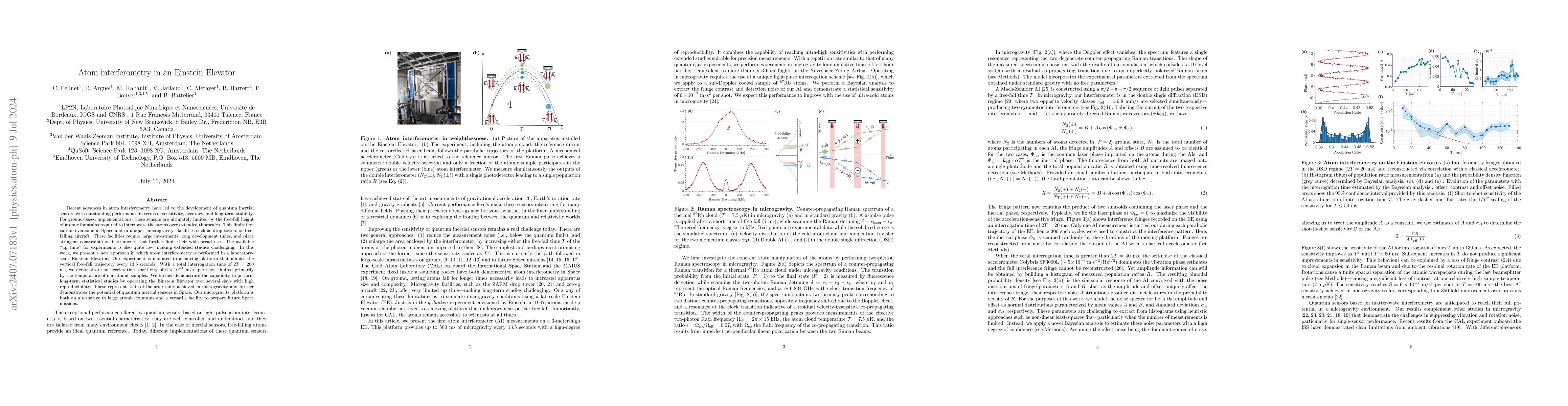 Thumbnail for Atom interferometry in an Einstein Elevator
