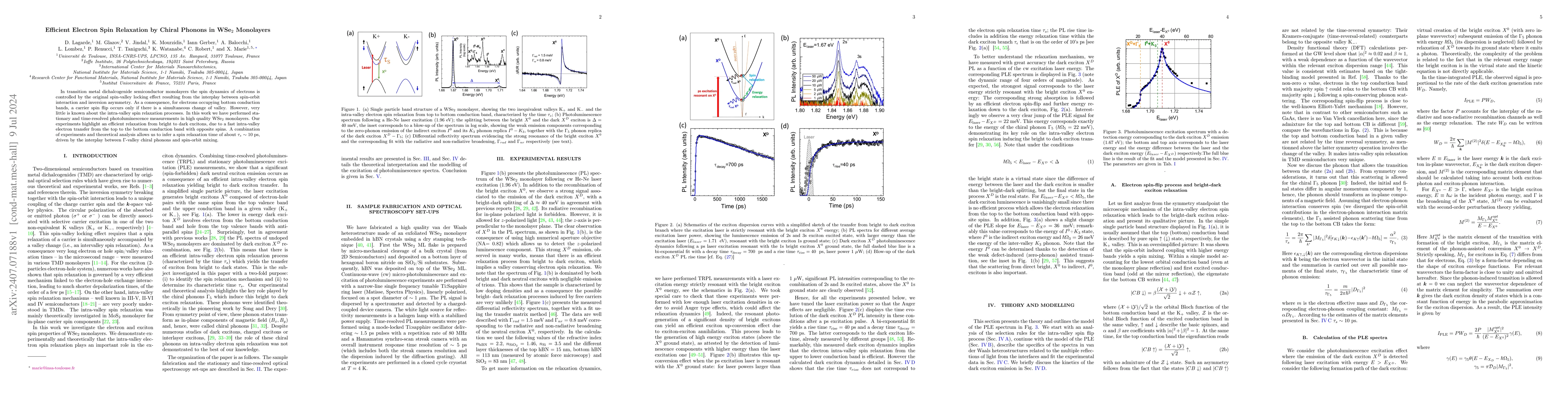 Thumbnail for Efficient Electron Spin Relaxation by Chiral Phonons in WSe$_2$
  Monolayers