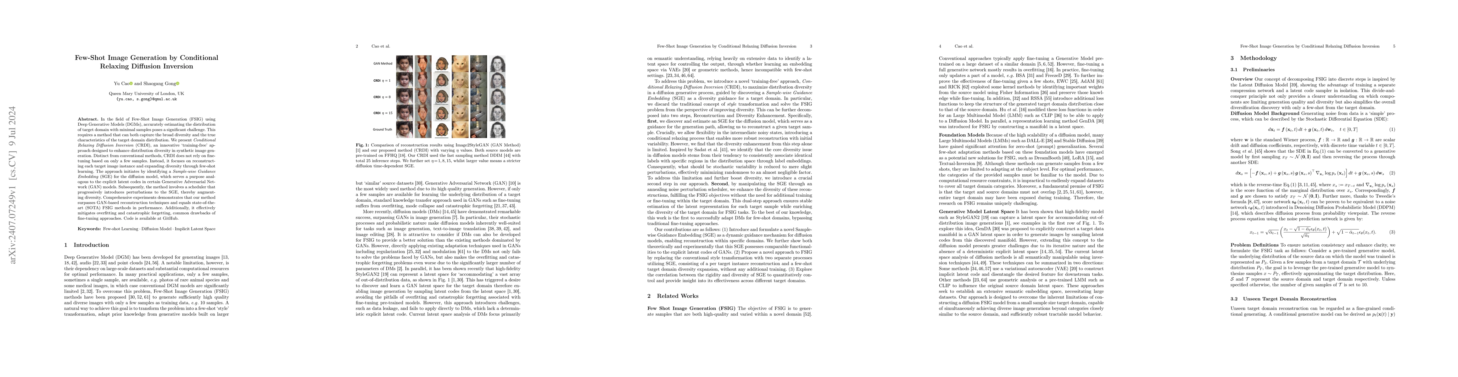 Thumbnail for Few-Shot Image Generation by Conditional Relaxing Diffusion Inversion