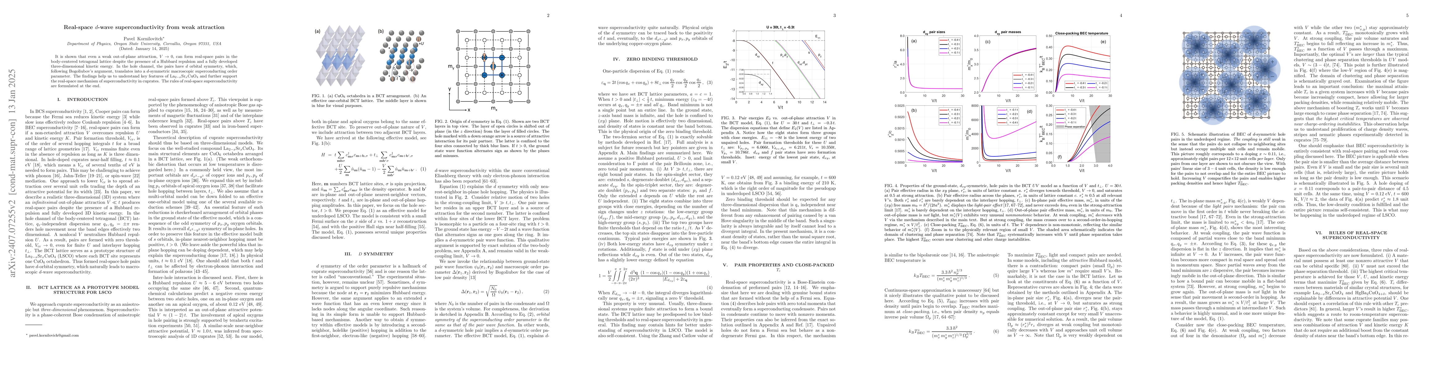 Thumbnail for Real-space d-wave superconductivity from weak attraction