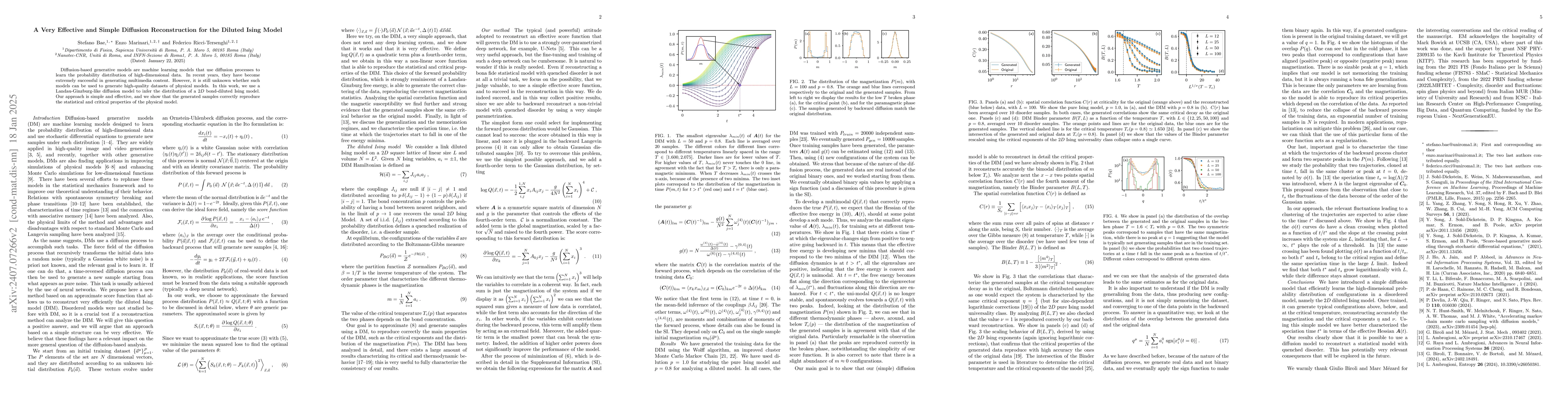 Thumbnail for A Very Effective and Simple Diffusion Reconstruction for the Diluted
  Ising Model