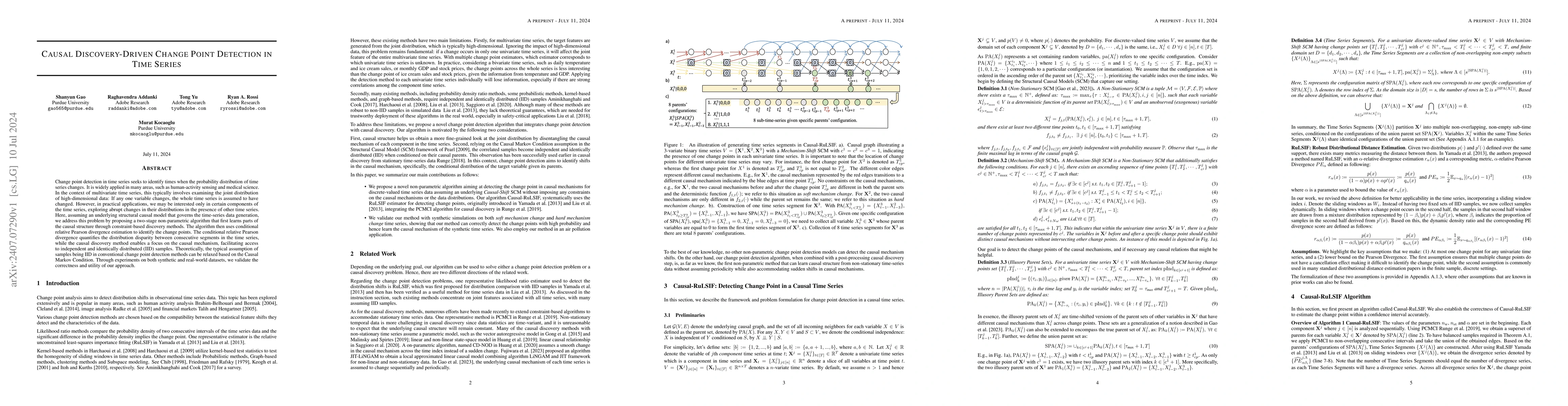 Thumbnail for Causal Discovery-Driven Change Point Detection in Time Series