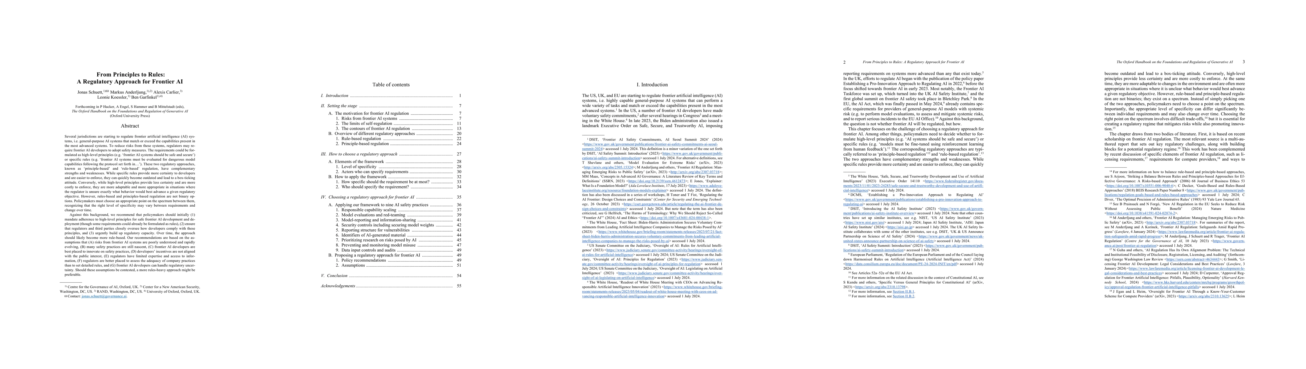 Thumbnail for From Principles to Rules: A Regulatory Approach for Frontier AI