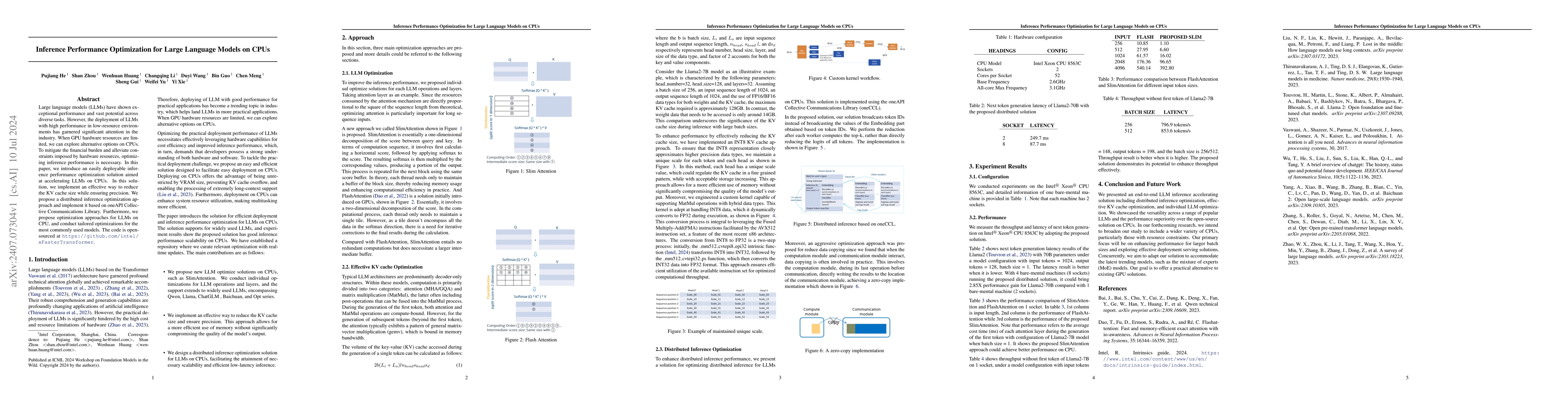 Thumbnail for Inference Performance Optimization for Large Language Models on CPUs