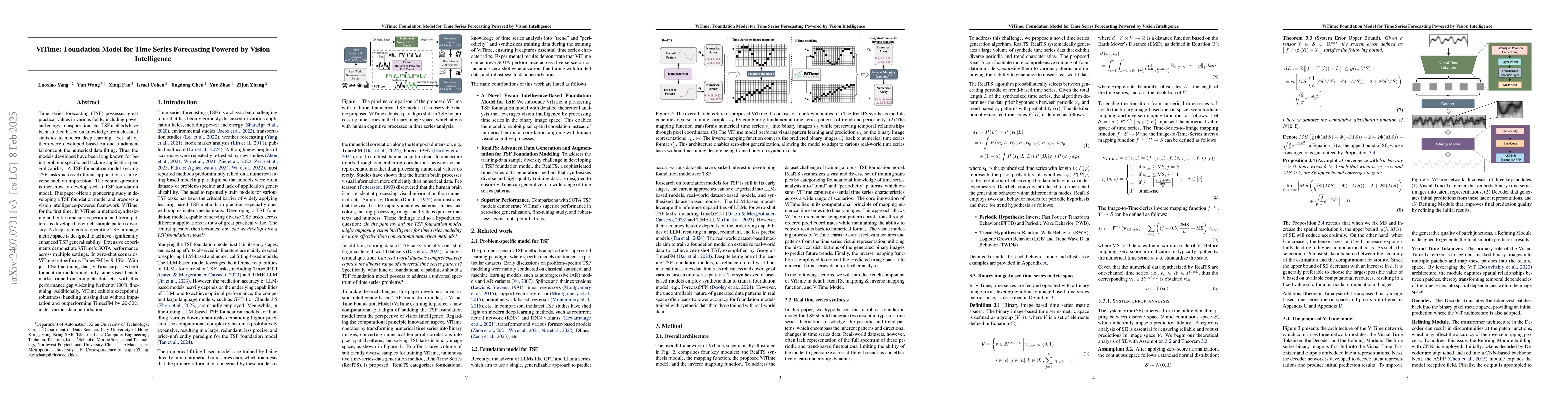 Thumbnail for ViTime: A Visual Intelligence-Based Foundation Model for Time Series
  Forecasting