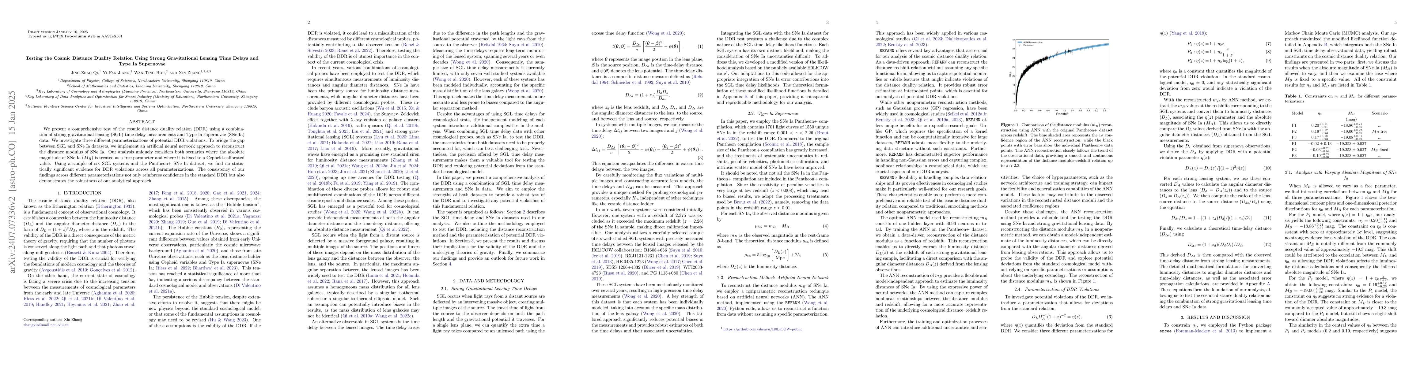 Thumbnail for Testing the cosmic distance duality relation using strong gravitational
  lensing time delays and Type Ia supernovae