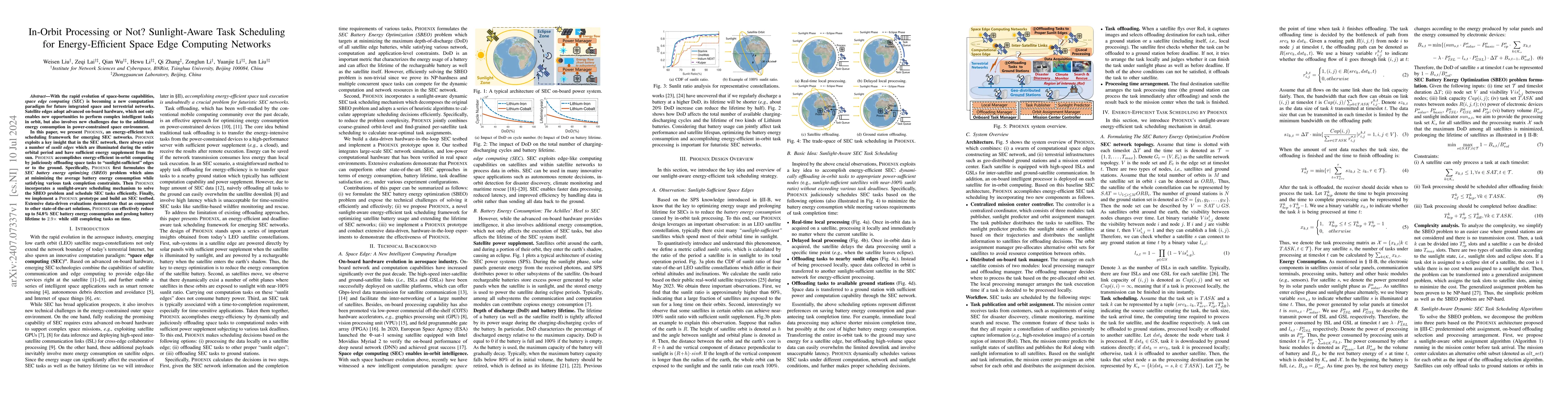 Thumbnail for In-Orbit Processing or Not? Sunlight-Aware Task Scheduling for
  Energy-Efficient Space Edge Computing Networks