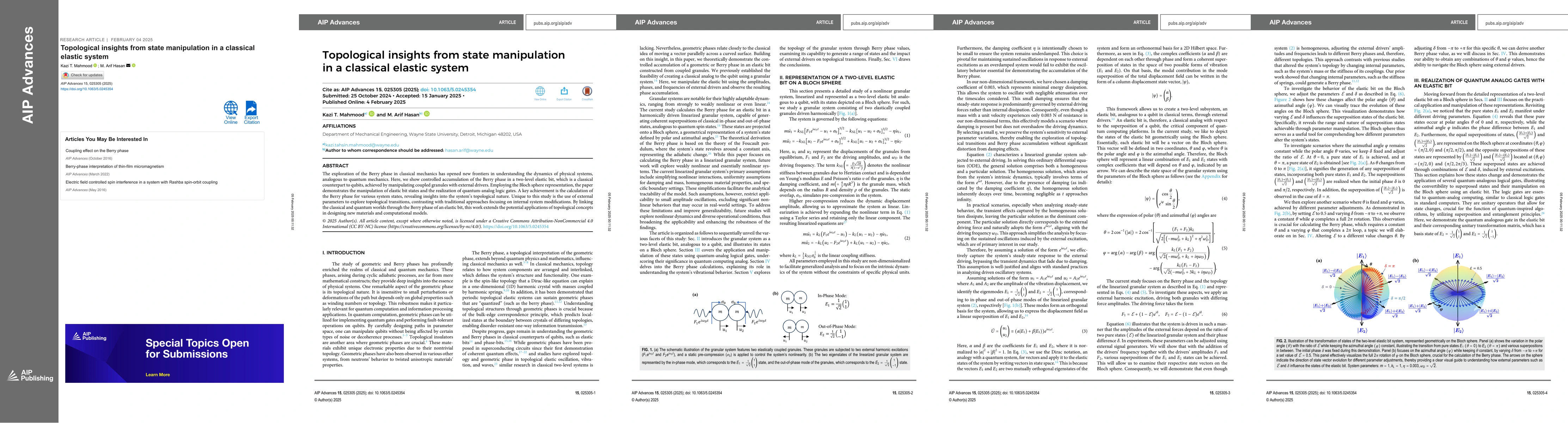 Thumbnail for Topological Insights from State Manipulation in a Classical Elastic
  System