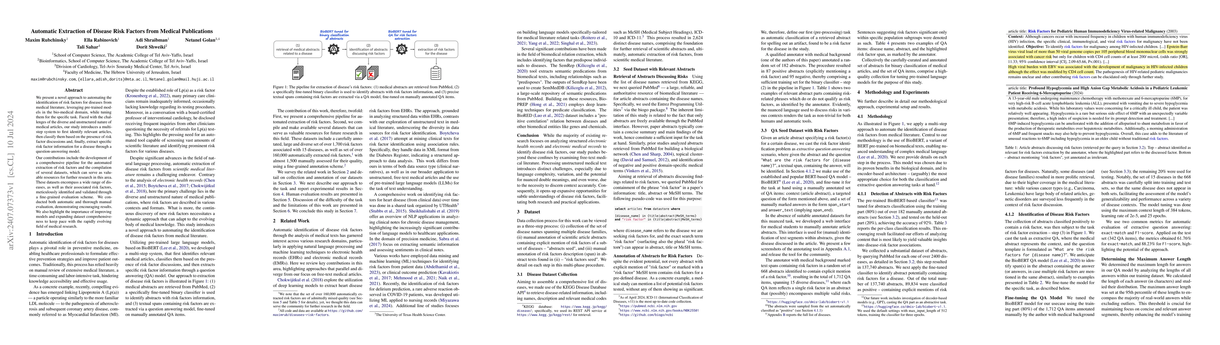 Thumbnail for Automatic Extraction of Disease Risk Factors from Medical Publications