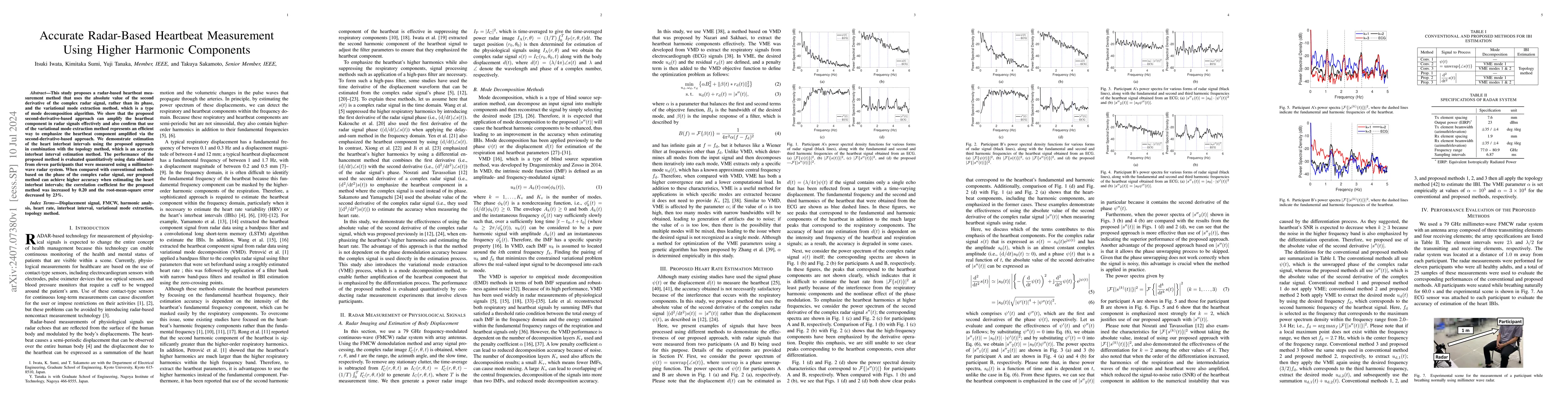 Thumbnail for Accurate Radar-Based Heartbeat Measurement Using Higher Harmonic
  Components