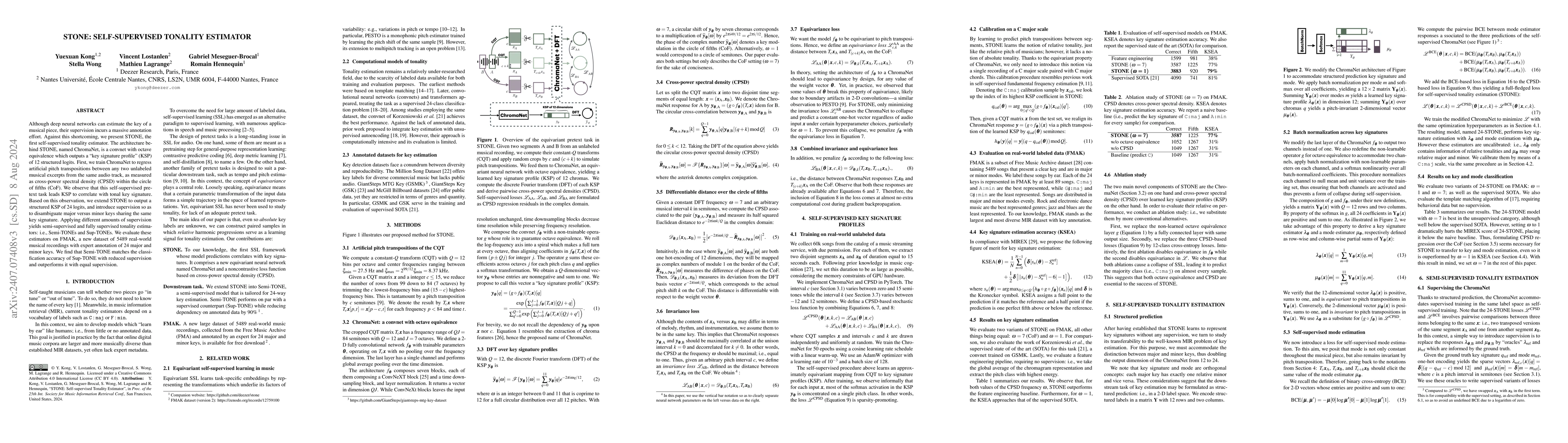 Thumbnail for STONE: Self-supervised Tonality Estimator