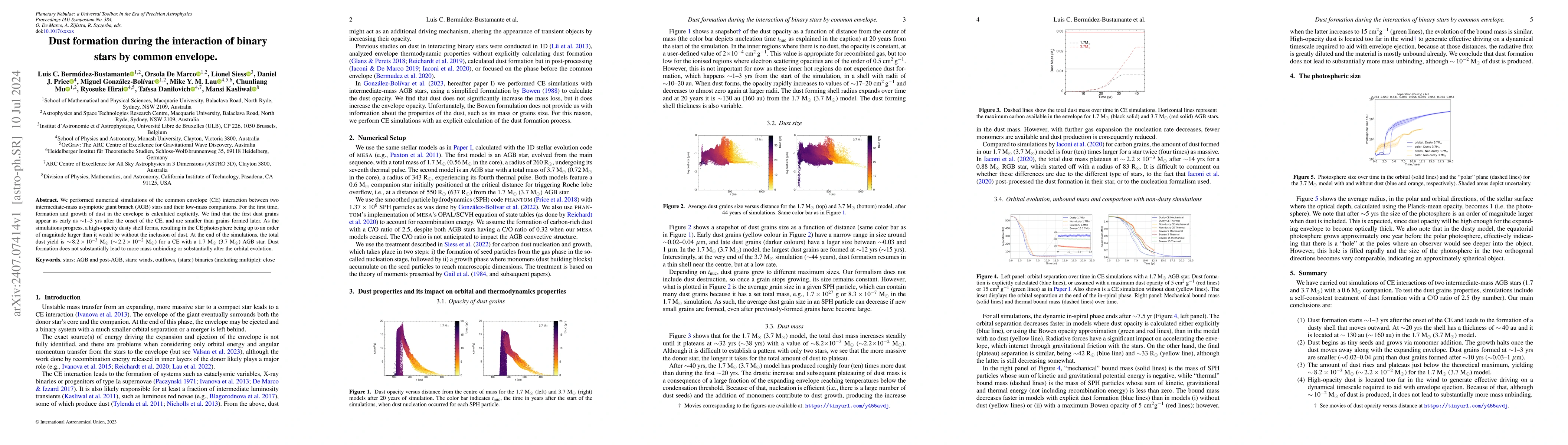 Thumbnail for Dust formation during the interaction of binary stars by common envelope