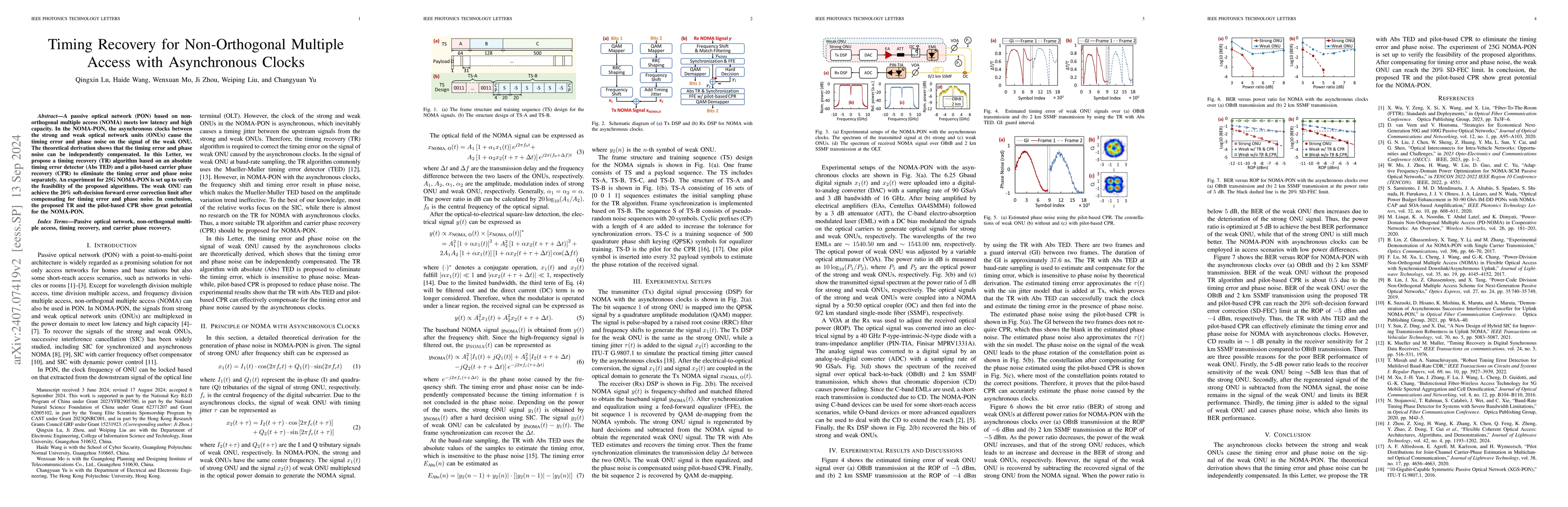 Thumbnail for Timing Recovery for Non-Orthogonal Multiple Access with Asynchronous
  Clocks