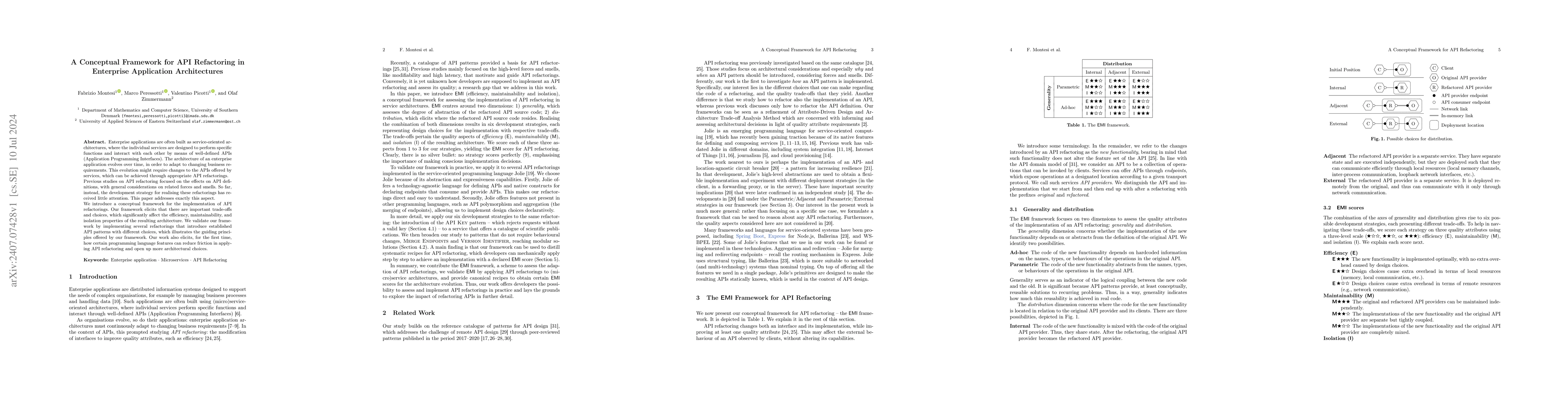 Thumbnail for A Conceptual Framework for API Refactoring in Enterprise Application
  Architectures