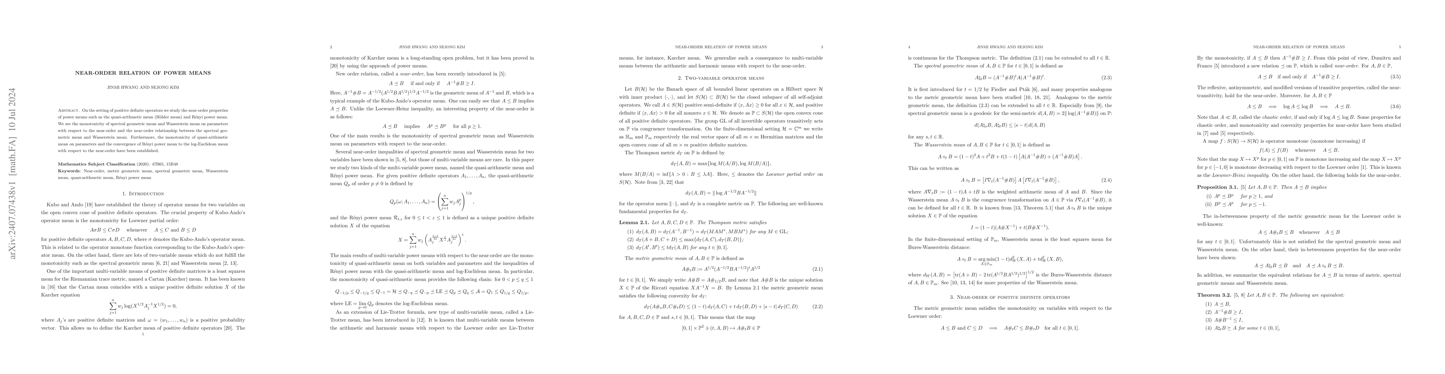 Thumbnail for Near-order relation of power means