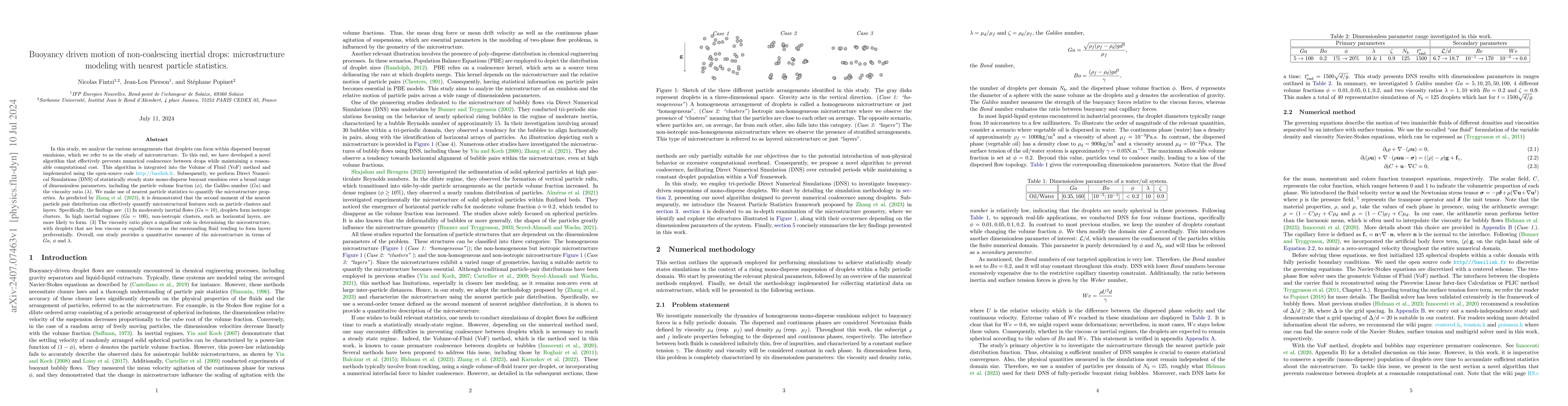 Thumbnail for Buoyancy driven motion of non-coalescing inertial drops: microstructure
  modeling with nearest particle statistics