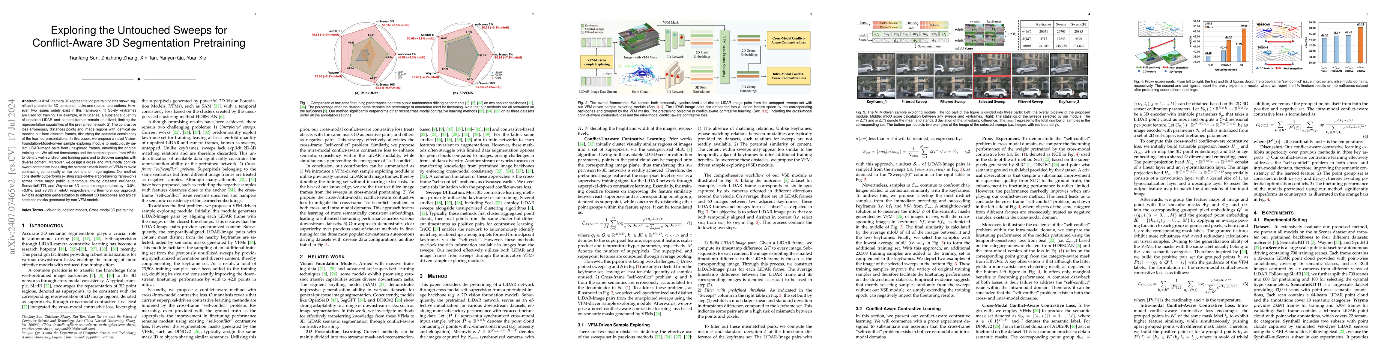 Thumbnail for Exploring the Untouched Sweeps for Conflict-Aware 3D Segmentation
  Pretraining